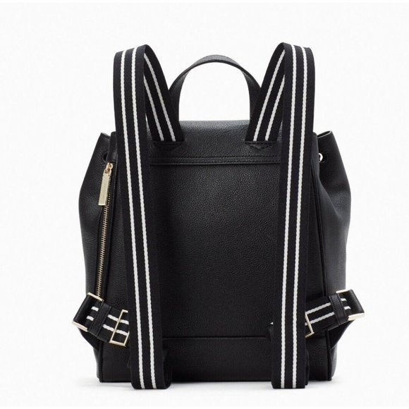 New Kate Spade Rosie Medium Flap Backpack Black main image 5